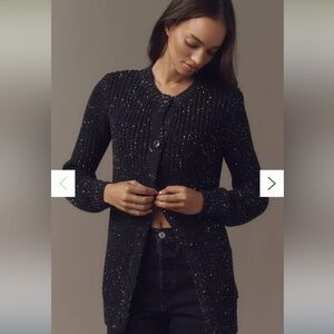 Scotch & Soda Black Sparkle Knit Cardigan